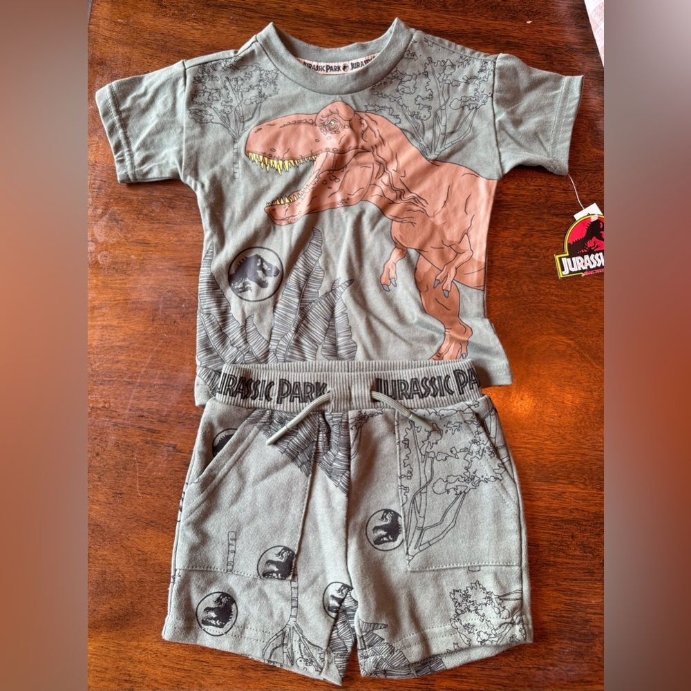 NWT Baby Jurassic Park 2 Piece Short Set - Size 12 Months